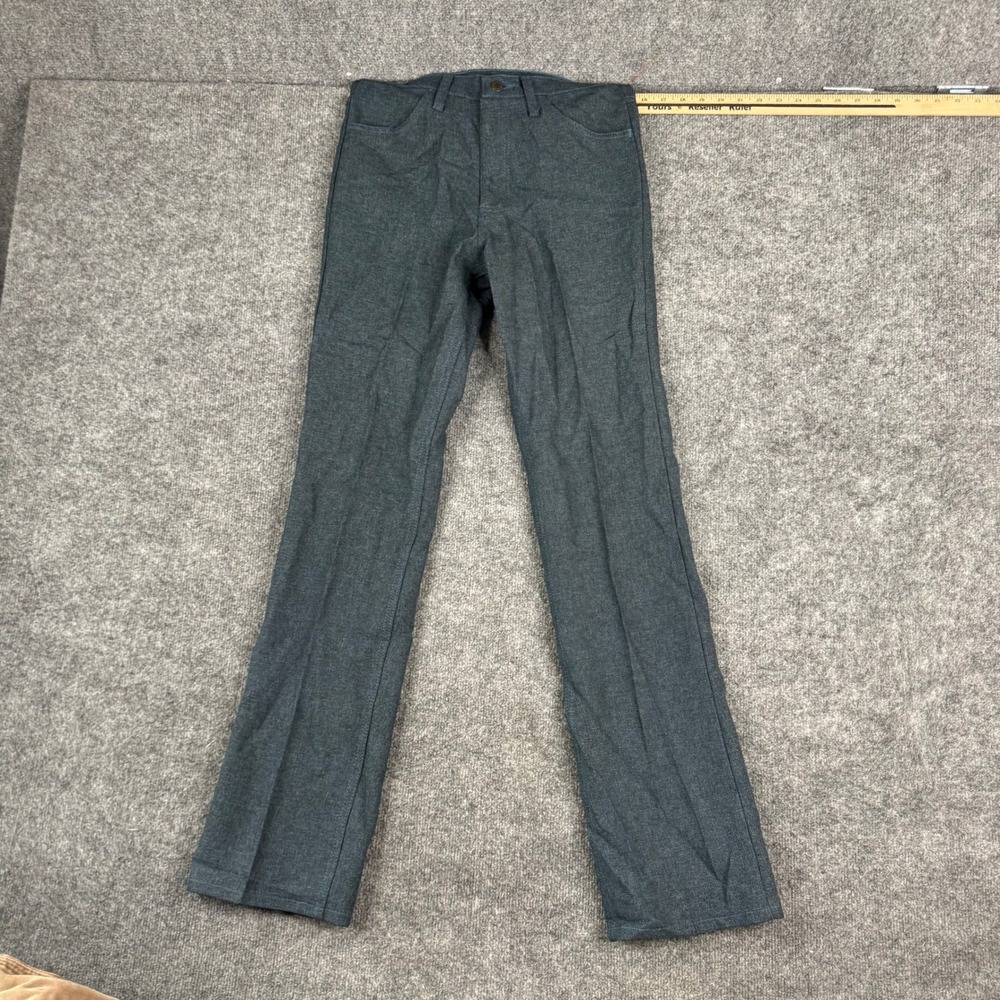 Wrangler Pants Mens Size 30x34 Blue Gray Wrancher Dress Jeans Bootcut 82HU